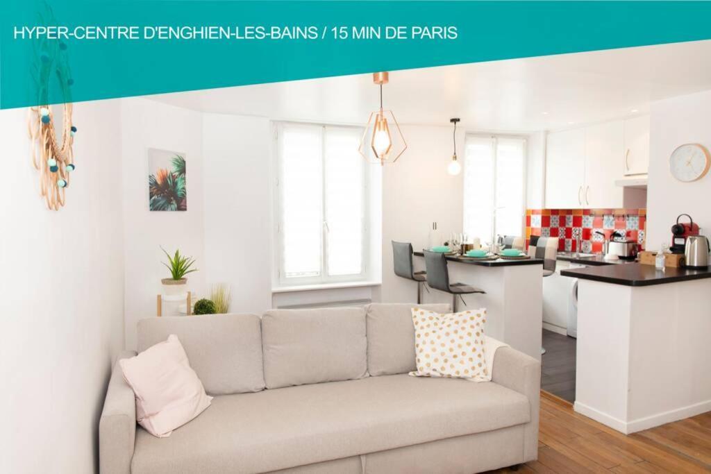 Coeur De Ville Enghien Les Bains - 2 Pieces Lumineux Et Chaleureux - 15 Min De Paris Exterior photo
